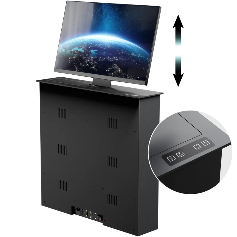 Support de Moniteur Rétractable pour Écrans jusqu'à 24", VESA jusqu'à 100x100, Capacité de Charge jusqu'à 15 kg, ONKRON NWS-SC24