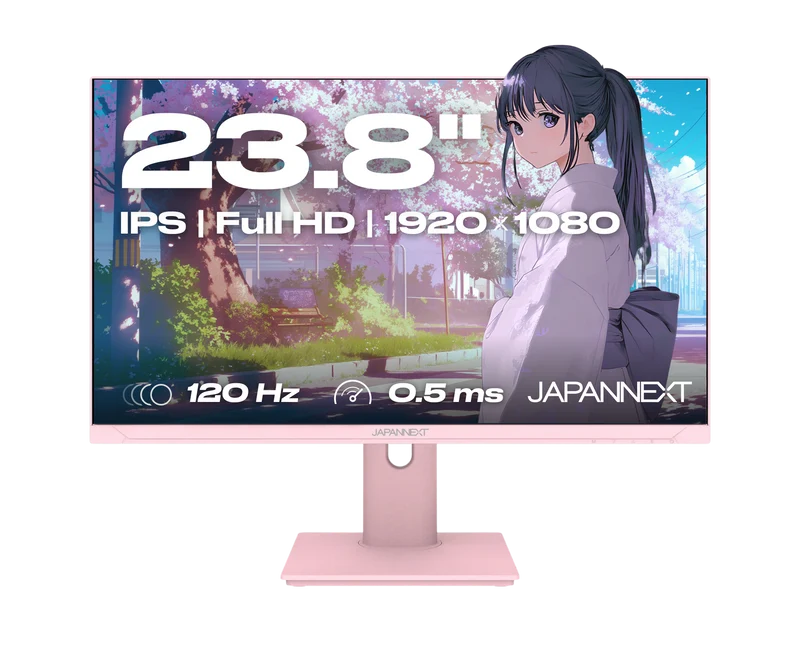 Écran PC Gaming/bureautique | 23,8" | IPS | Full HD | 120Hz | Pastel rose