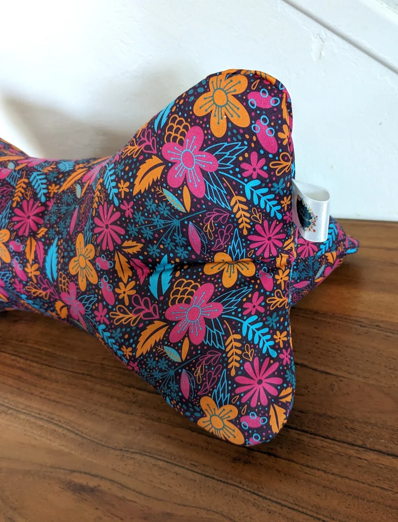 Os de lecture - Confort et support de lecture - Coton BIO - Motifs jungle feuilles rose, orange, bleu