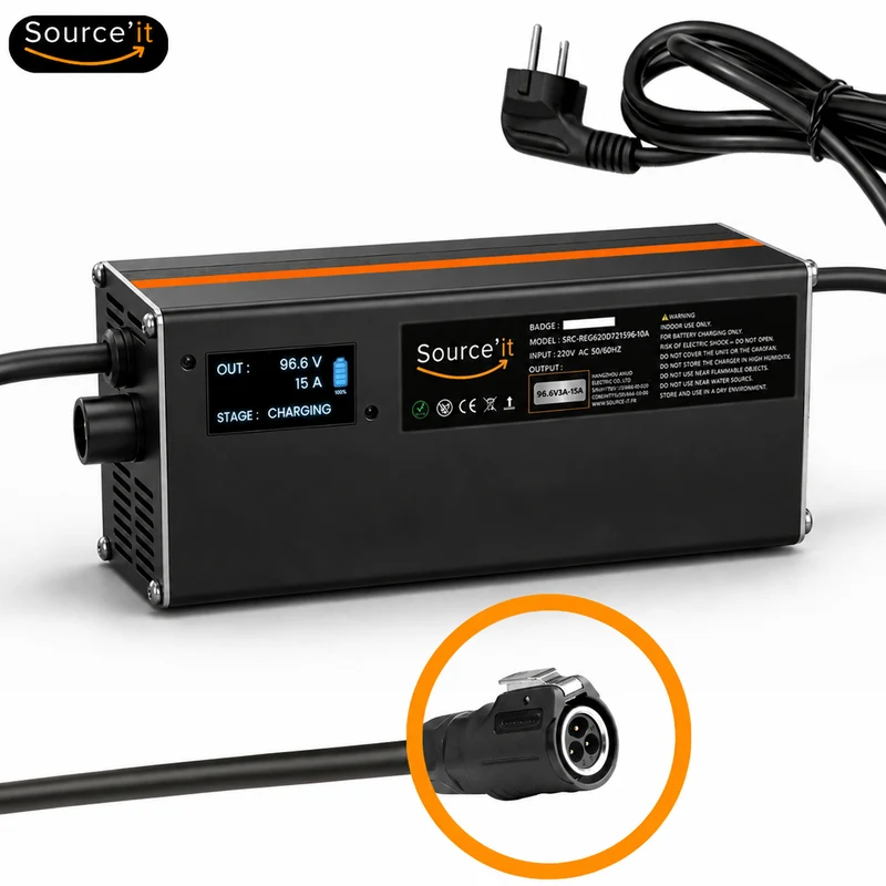 Chargeur Ultra Rapide Rovoron S7 84V-96.6V (95.4V) 15A LP16