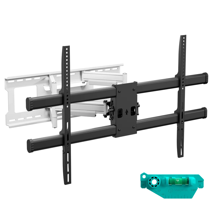 Support mural articulé complet pour 42"-120", charge max. 100 kg, Blanc-Noir M10