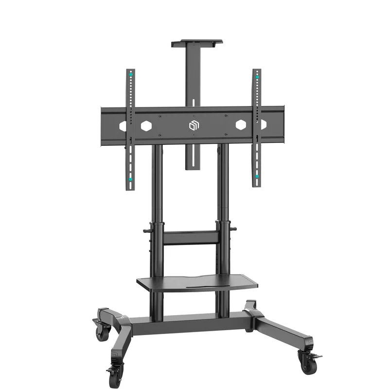 Support Mobile pour Télévision 50"-90", max 100 kg, Incliné, Noir TS1891