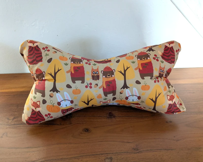 Os de lecture - Confort et support de lecture - Coton BIO - Motifs automne Oursons lapin Auboria