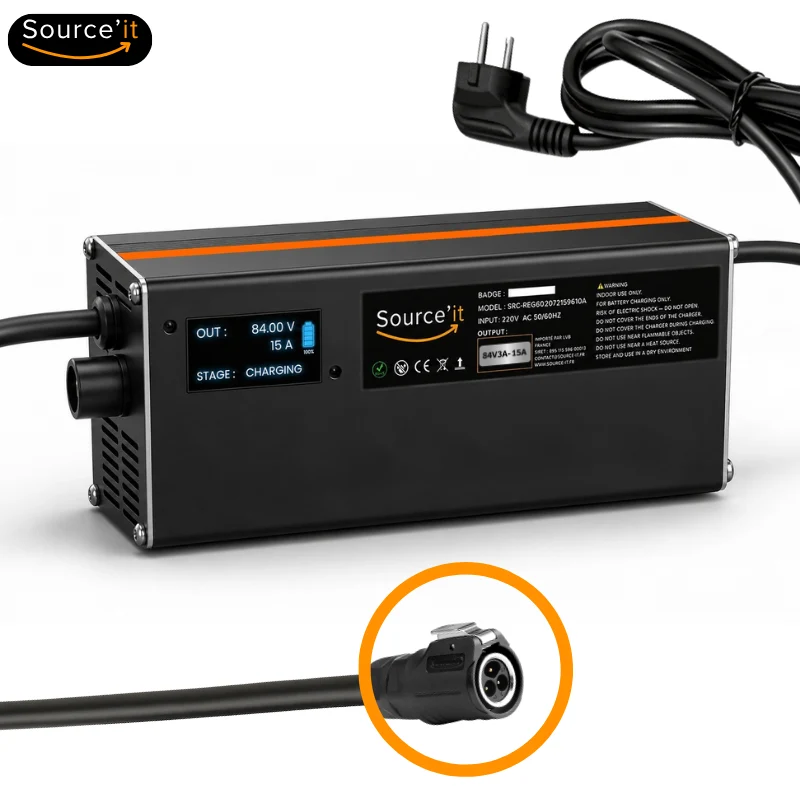 Chargeur Ultra Rapide Teverun Fighter 7260R 72V-84V 15A LP16