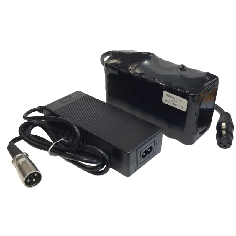 Batterie Li-ion 25.9V 10.5Ah 7S3P XLR femelle + chargeur trolley golf