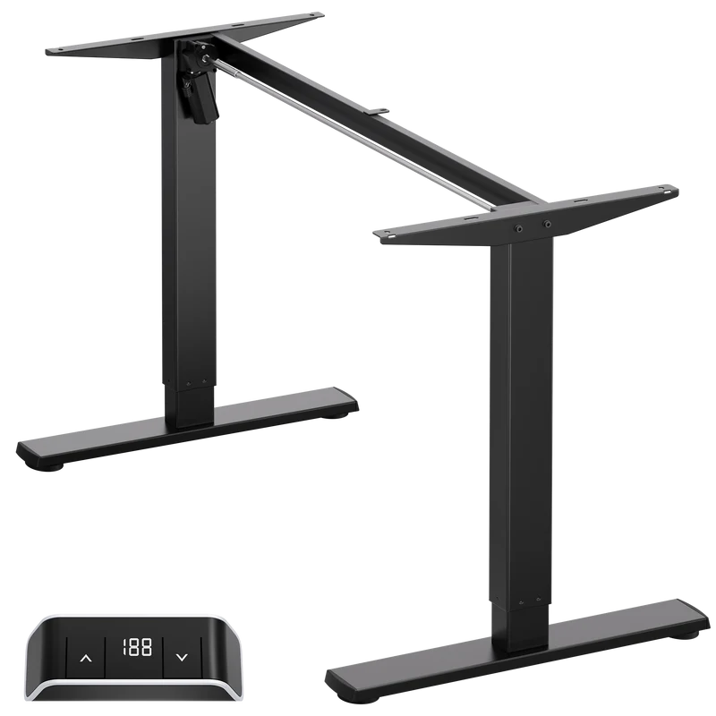 WDF221E-B, Cadre de bureau motorisé jusqu'à 70 kg, Noir
