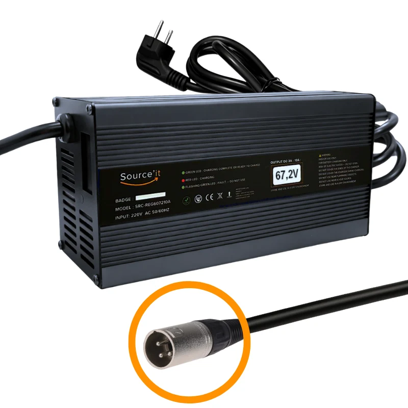 Chargeur Ultra Rapide Vsett 11+ 60V-67,2V et 72V-84V 10A