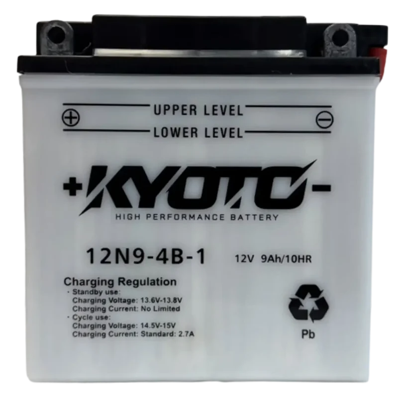 Batterie moto Kyoto 12N9-4B-1 12V 9Ah avec pack acide