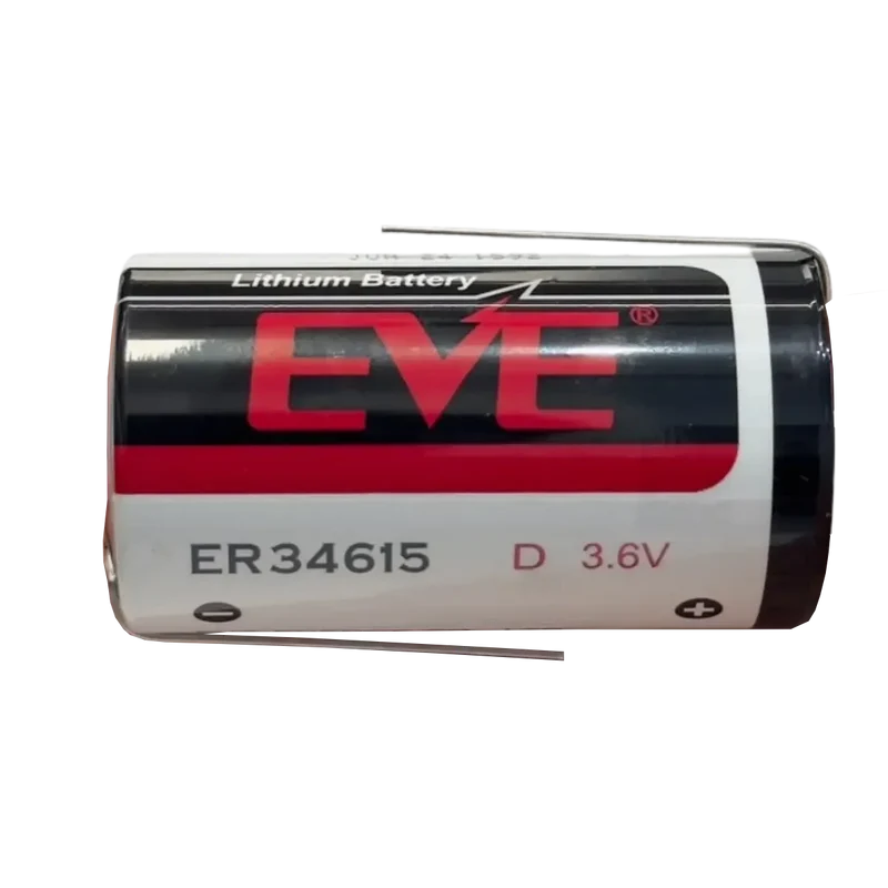 Pile Lithium 3.6V EVE ER34615 D avec languettes à souder