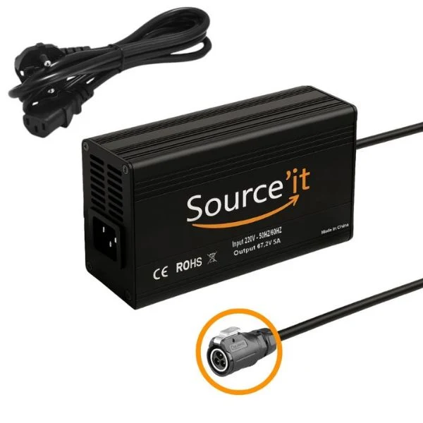 Chargeur Rapide Dualtron & Teverun 60V-67,2V 5A LP16