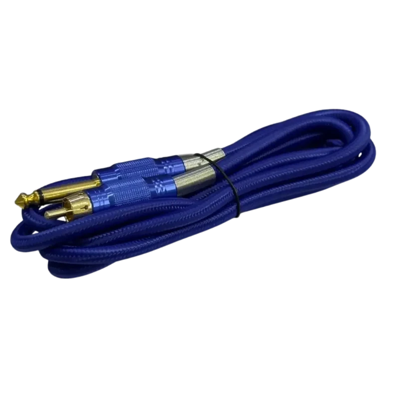 Câble d'alimentation pour machine de tatouage RCA vers JACK 6.35mm 1.8M