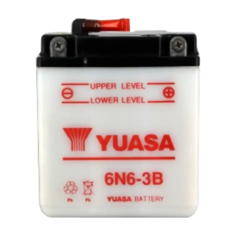 Batterie Moto YUASA 6N6-3B 6V – Conventionnelle avec Entretien livrée Sans Acide