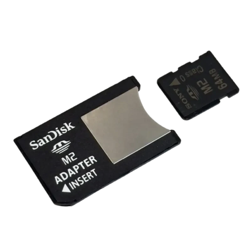 Adaptateur de carte mémoire M2 vers memory stick pro duo + carte mémoire M2 64 mo