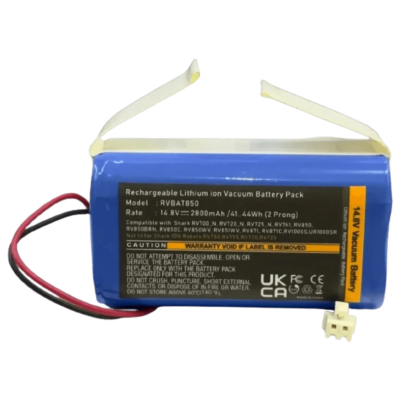 Batterie au lithium DuraPro pour robot Shark RVBAT850, RV700_N, RV720N, RV725_N, RV761, RV1000S, UR1000SR avec prise à 2 broches