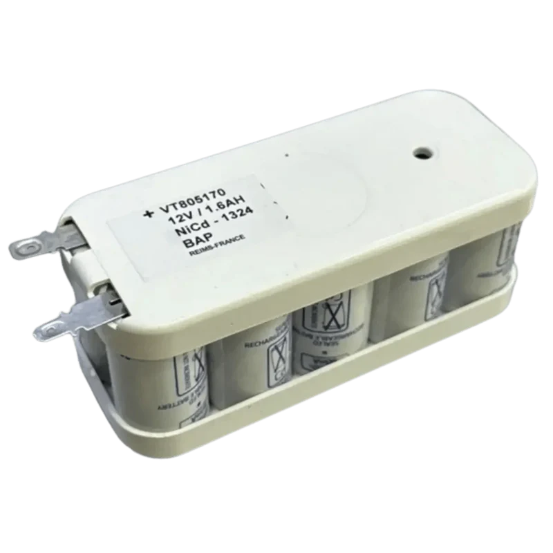 Batterie NiCd 12V 1.6Ah BAES 805170D – Accu Éclairage de Secours Sous Coque avec Fixation