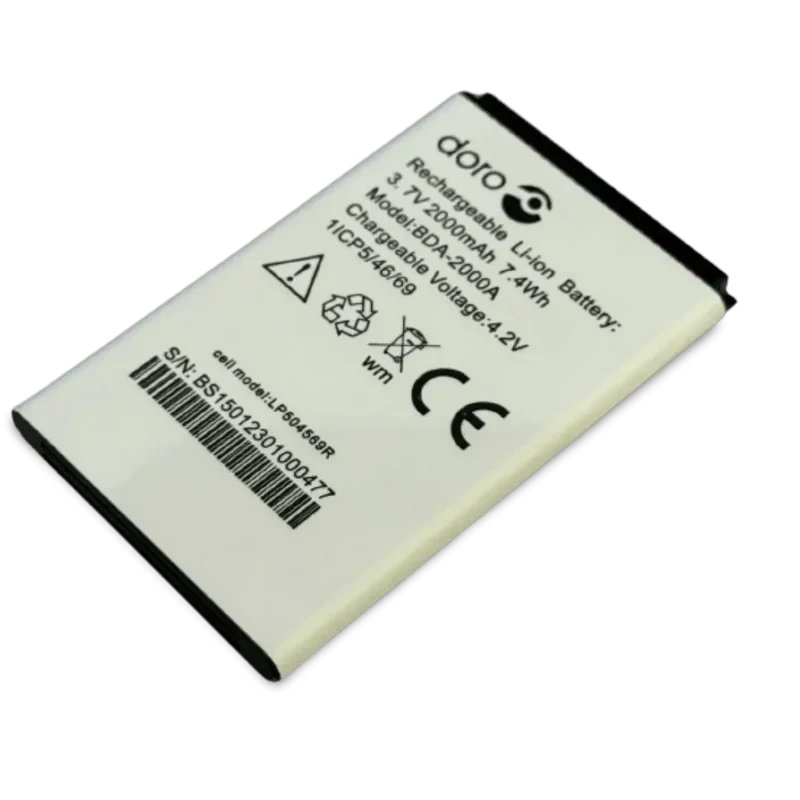 Batterie Doro BDA-2000A 3.7V 2000mAh – Compatible Doro 8030, 8031, 822, 824