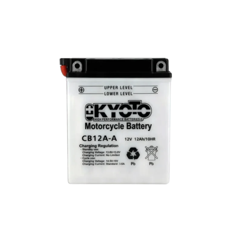 Batterie Moto Kyoto YB12A-A 12V 12Ah 165A CCA – Conventionnelle avec Pack Acide
