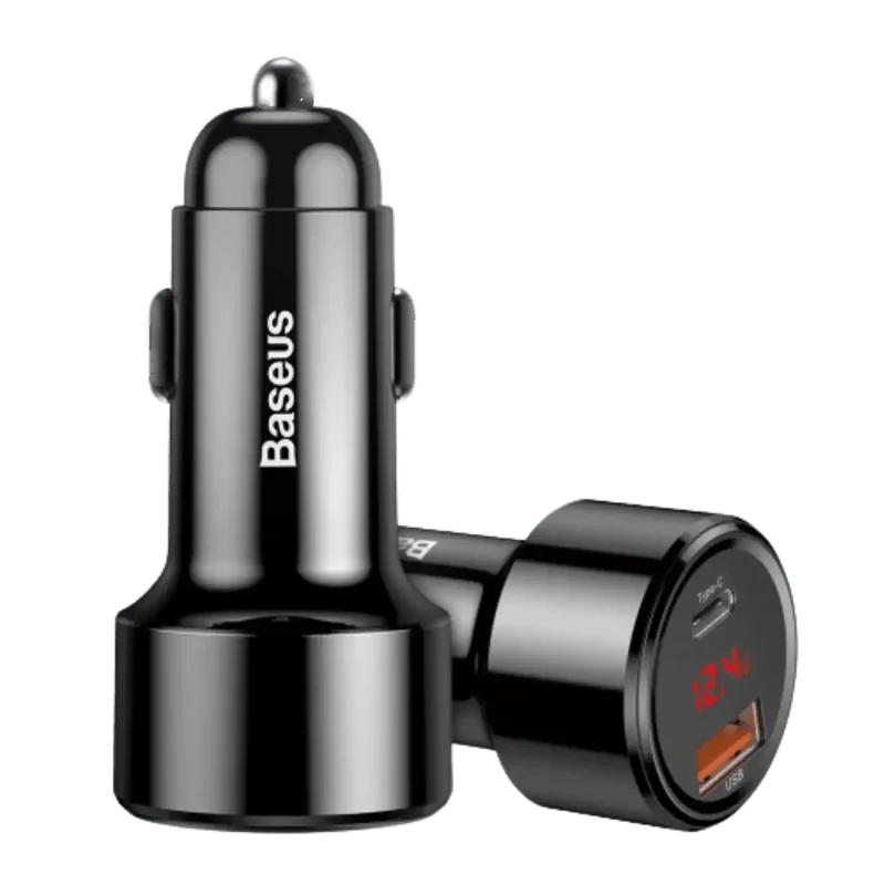 Chargeur allume cigare 12-24V voiture 45W USB et USB-C affichage LED