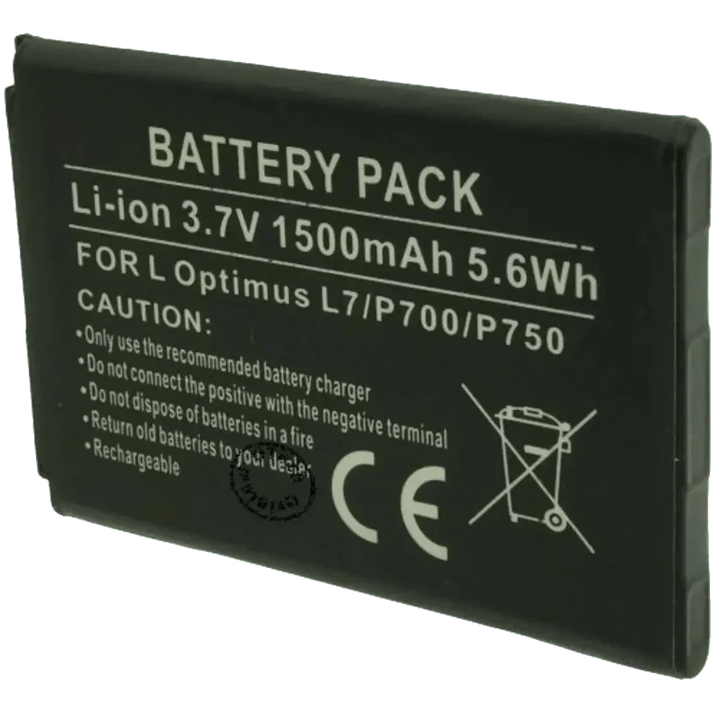 Batterie pour téléphone portable LG L7, MS770, P700, P750, E460