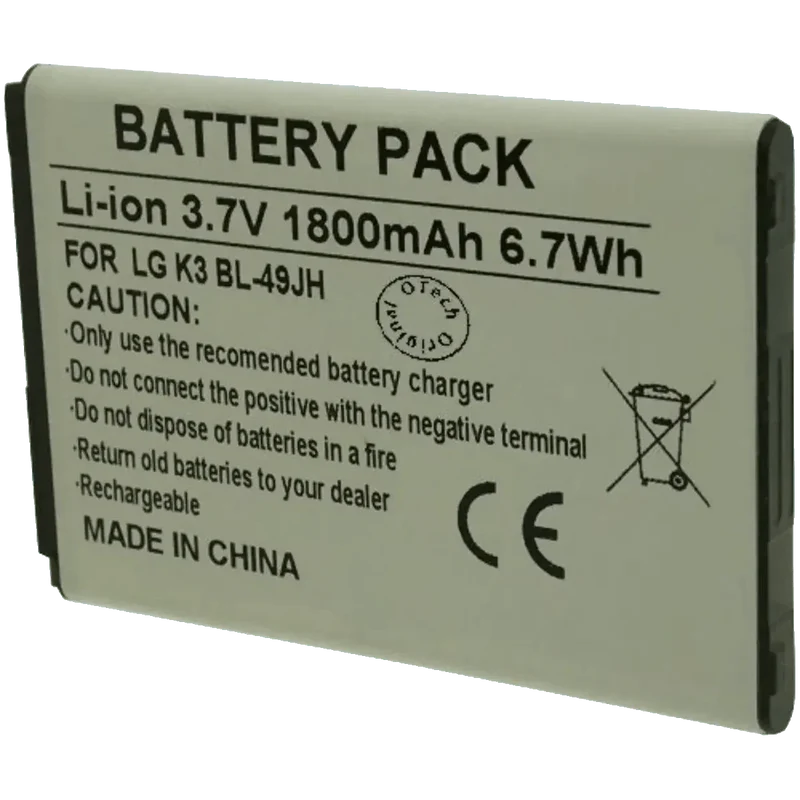 Batterie pour téléphone portable LG K3, K4, ZONE 3, P396, K120E