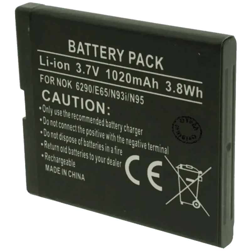 Batterie BL-5F pour téléphone mobile Nokia serie 62XX, E65