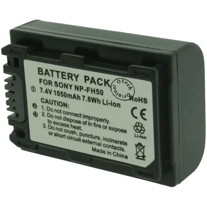 Batterie NP-FH50 7.4 V 1050 mAh pour Sony Alpha et Handycam