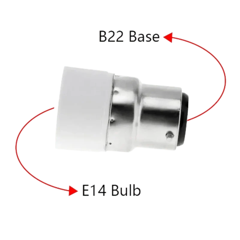Adaptateur d'ampoule LED B22 à E14