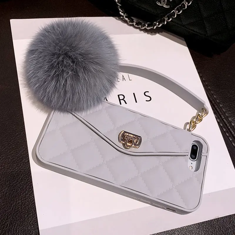 Coque de Téléphone Tendance Fluffy POMPON