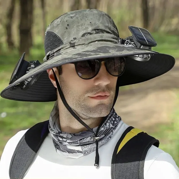 Chapeau à large bord ventilé solaire anti UV SUNCAP