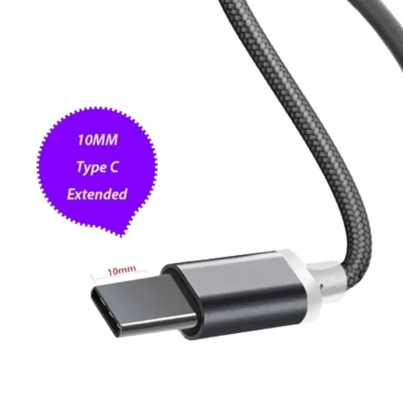 Câble USB-A de 1m de Chargement avec Fiche USB-C Longue