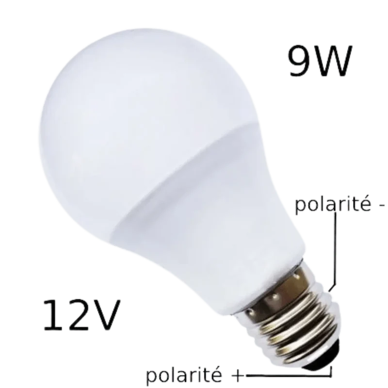 Ampoule LED 12V 9W Blanc froid