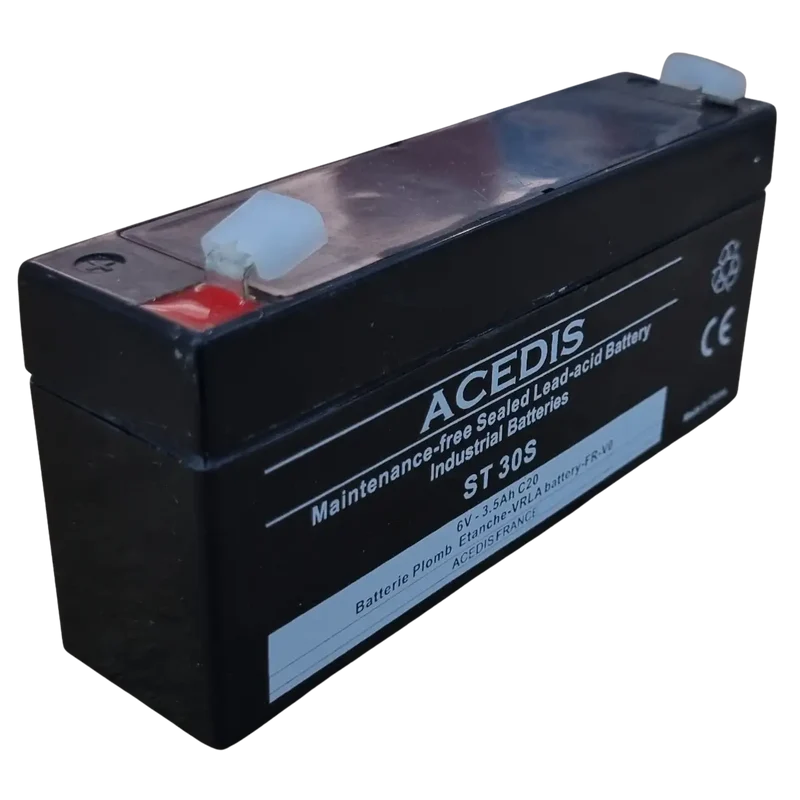 Batterie Plomb AGM ACEDIS ST30S 6V 3.5Ah – Faston 4.75mm – Alarme UPS Médical