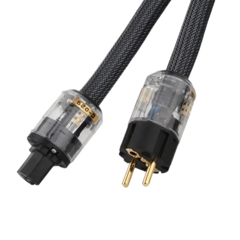 Câble alimentation HiFi 2m cuivre OFC 4mm² EU IEC C13 ampli DAC