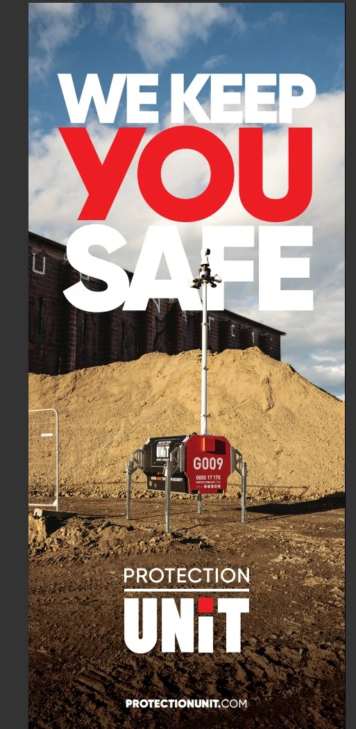 roll-up "we keep you safe"