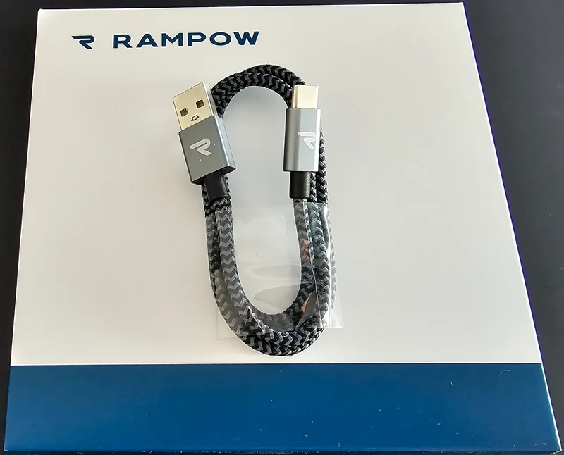 Cable USB-A - USB-C - 1 m - RAMPOW Textile
