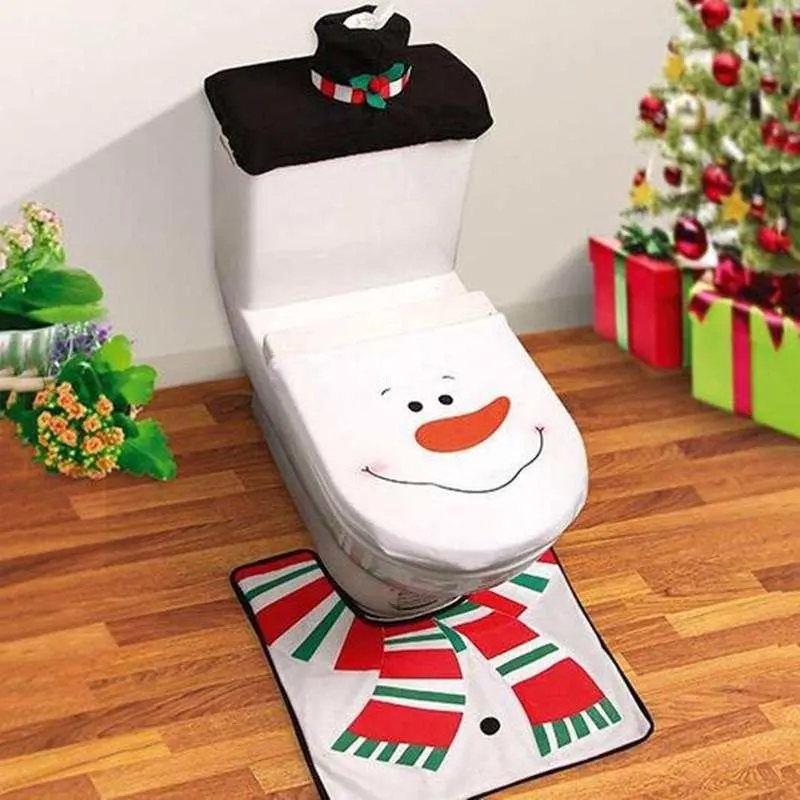Housse de siège de toilette de Noël