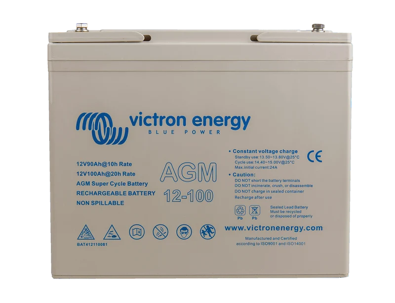 Victron Energy 12V/100Ah AGM Super Cycle Battery (M6) | BAT412110081