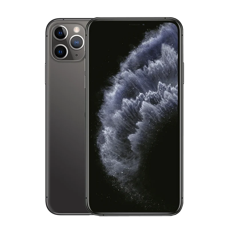 iPhone 11 Pro Max 256 Go - Gris Sidéral - Débloqué avec Coque en Silicone pour iPhone 11 Pro Max - Écume