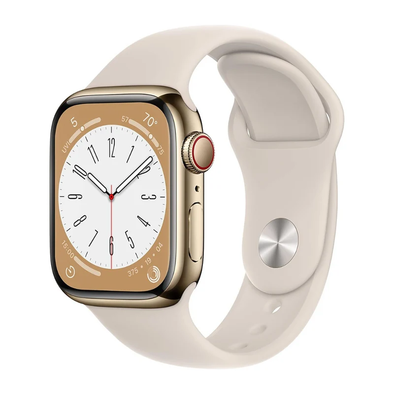 Apple Watch Series 8 Boîtier en acier inoxydable 41 mm Cellular - Or
