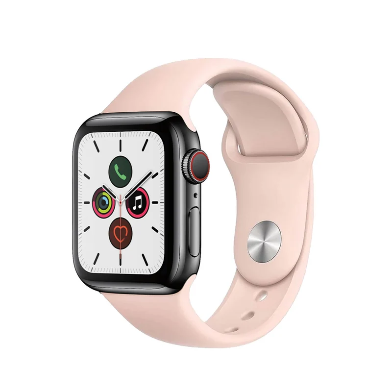 Apple Watch Series 5 Boîtier en acier inoxydable 40mm - Noir