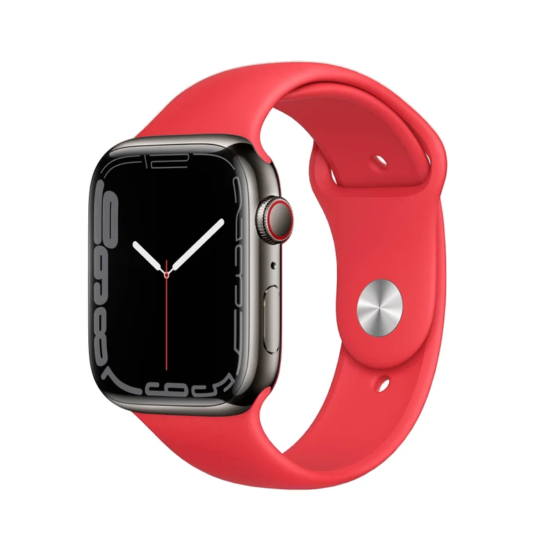 Apple Watch Series 7 Boîtier en acier inoxydable 45mm - Graphite
