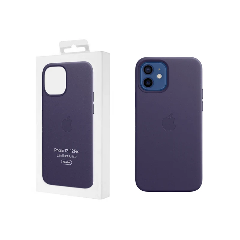 Apple iPhone 12 | 12 Pro coque en cuir - Violet profond