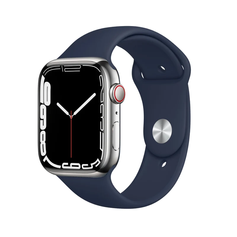 Apple Watch Series 7 Boîtier en acier inoxydable 41mm - Argent