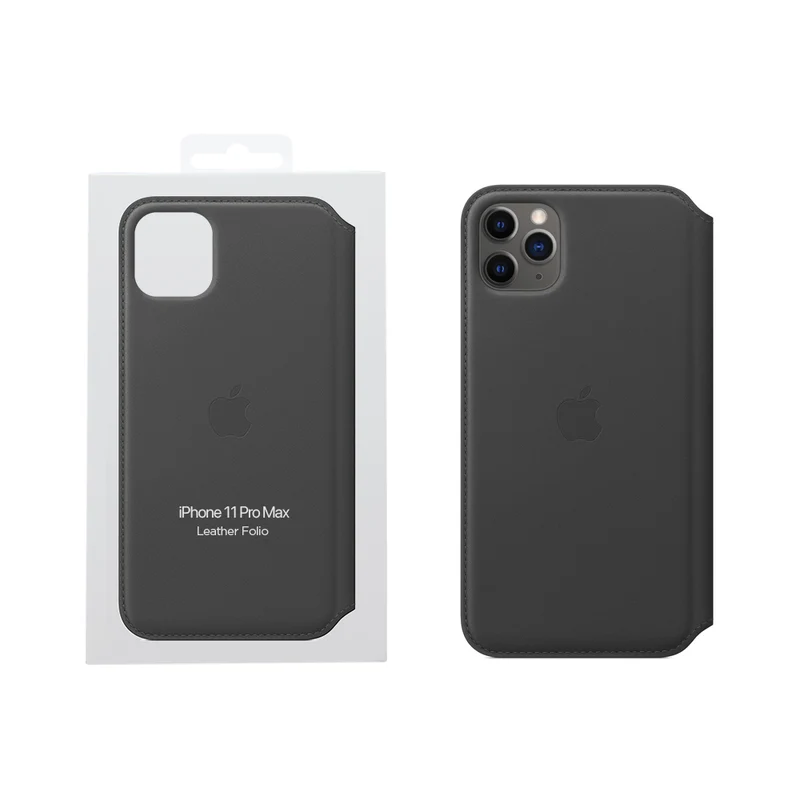 Apple iPhone 11 Pro Étui folio en cuir - Noir