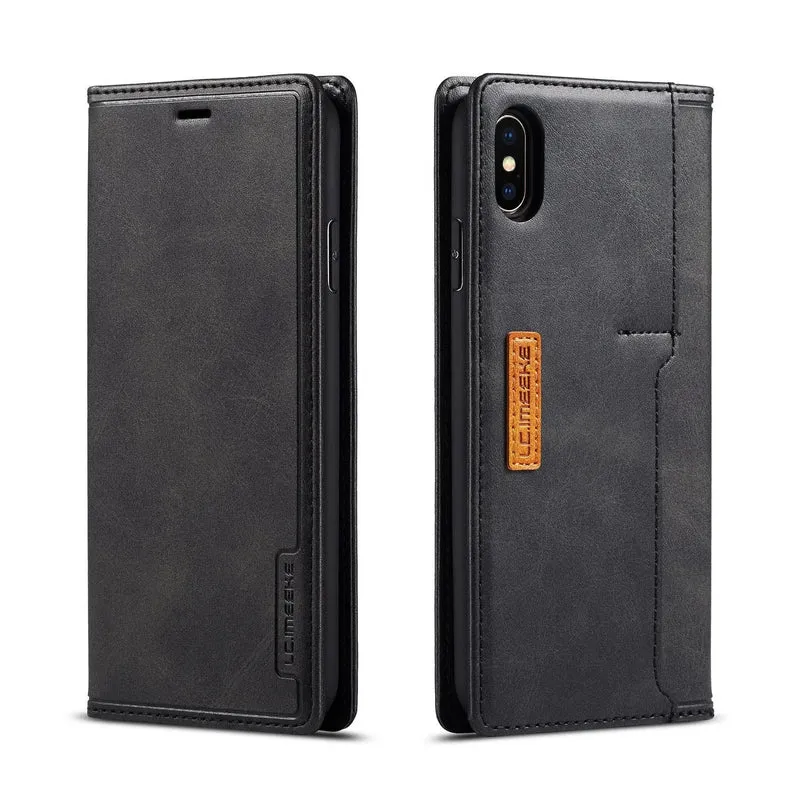 Coque de Téléphone Vintage PU LEATHO