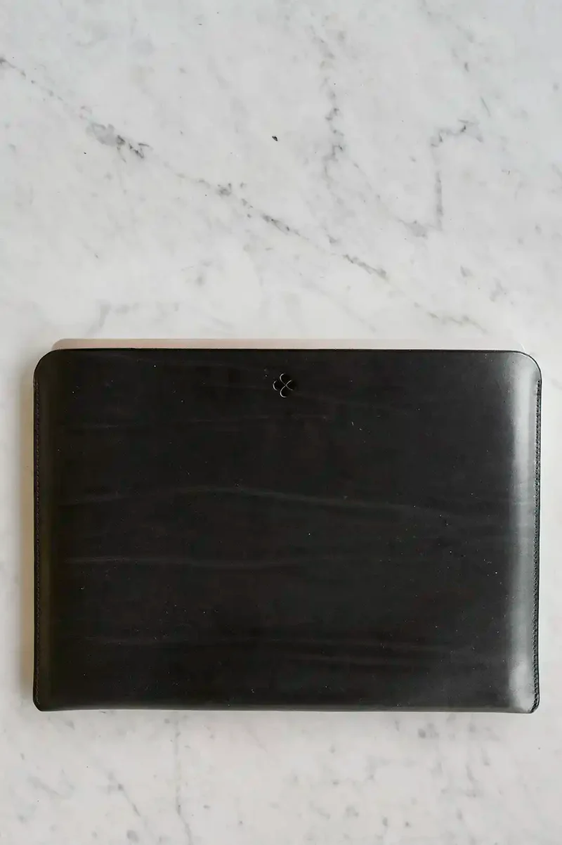 Pochette ordinateur 16" cuir lisse | Horizontale