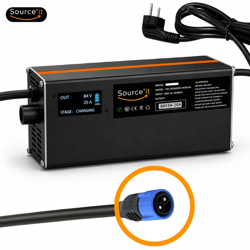 Chargeur Ultra Rapide Arctic Leopard XE PRO R 72V-84V 20A (Batterie d'origine)