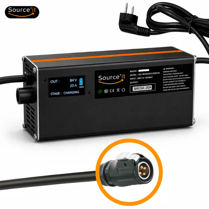 Chargeur Ultra Rapide Sur-Ron Ultra Bee 72V-84V 20A (Batterie d'origine)